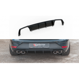 Диффузор заднего бампера под двойные трубы на Seat Leon III Cupra ST